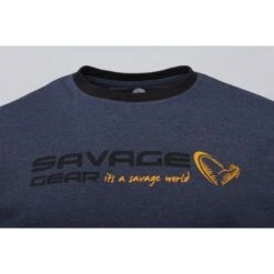 Savage Gear Signature Logo T-Shirt Blue Melange -Savage Gear Verkaufsgeschäft 73654 3 550x550w
